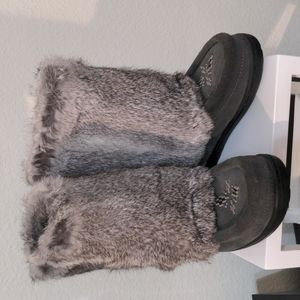 Manitoba Mukluks kids genuine fur boots